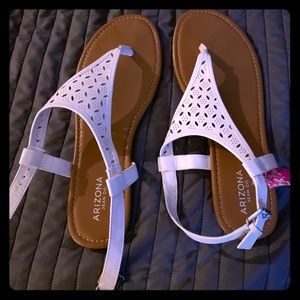NWT white sandals